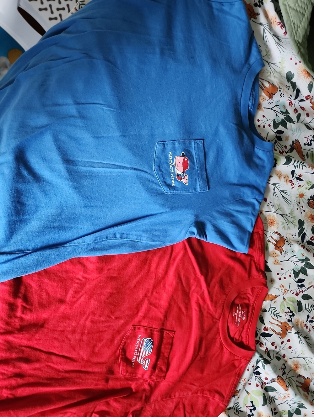 Vineyard Vines Kids Short-Sleeve Pocket Tees - Blue & Red